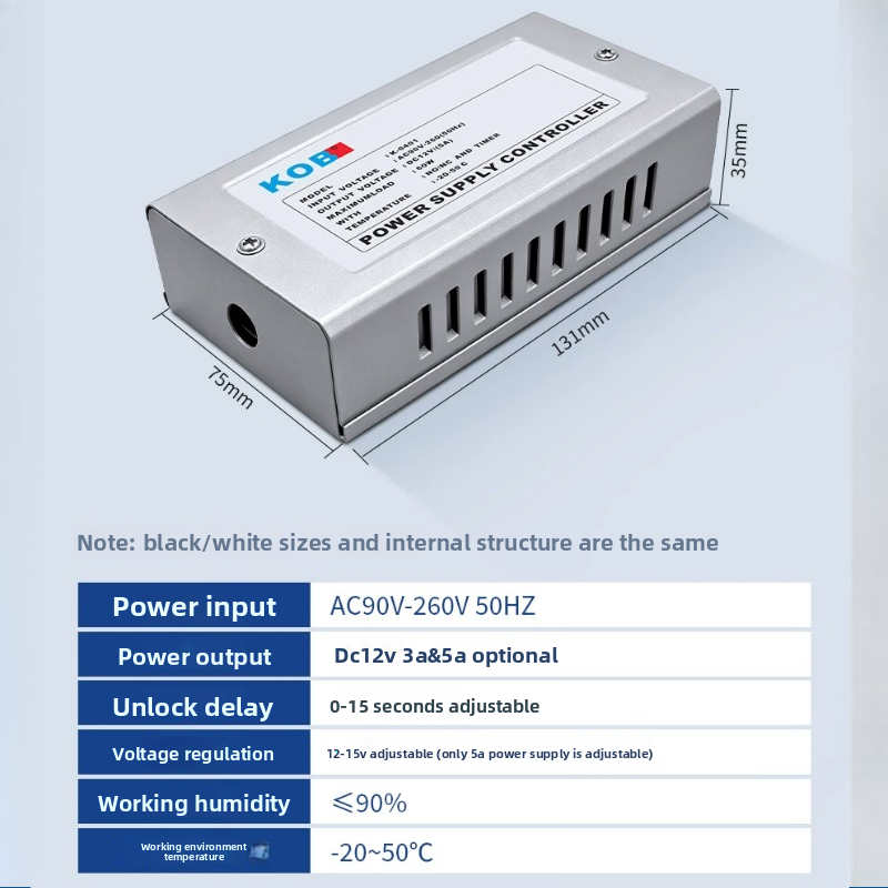 Access Control Power Supply 12V 5A - Zasilacz do systemu kontroli dostępu KOB,