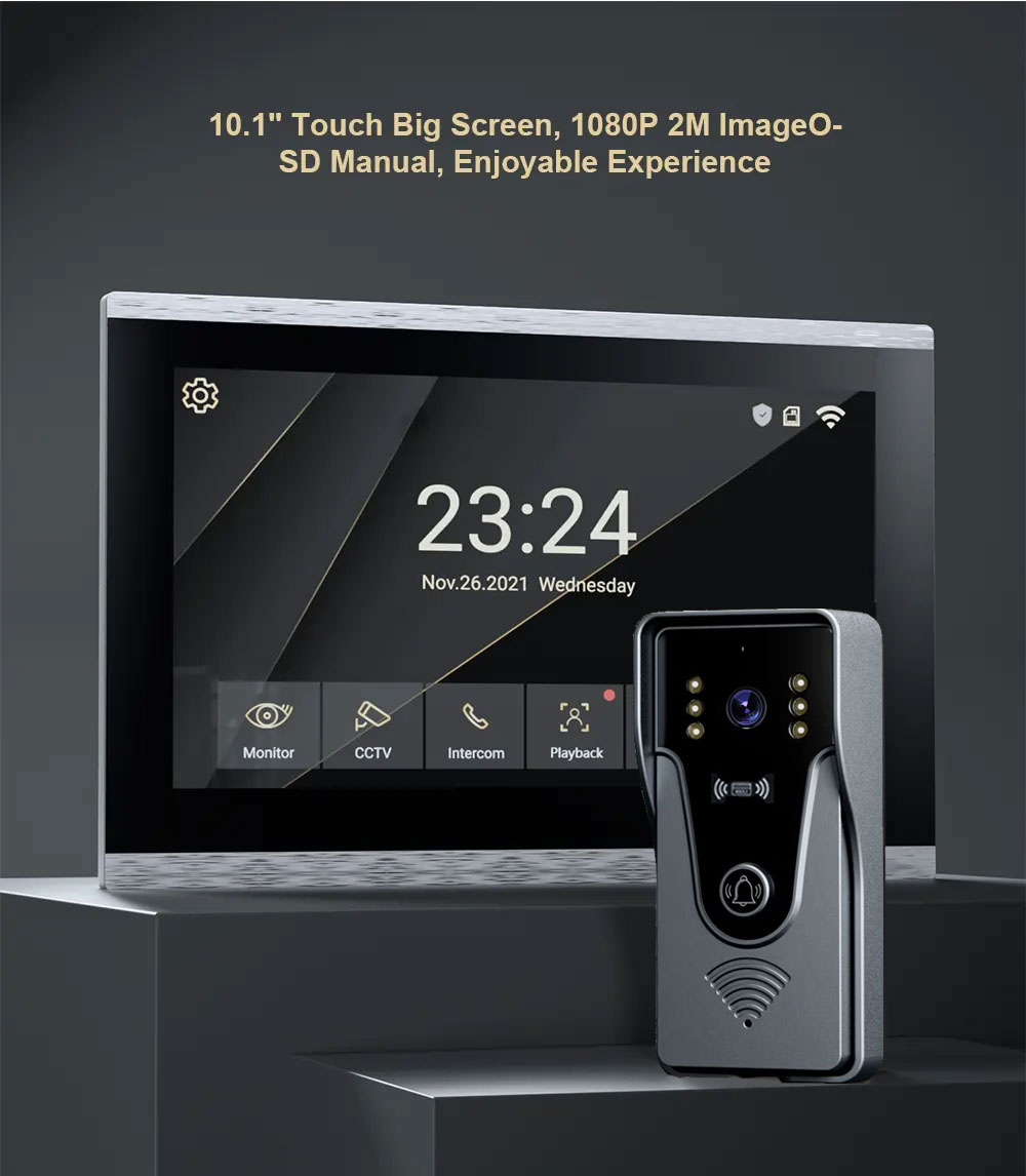 Tuya 1080P 10-calowy kolorowy  – Access Control System Rfid Kit recenzja i cena
