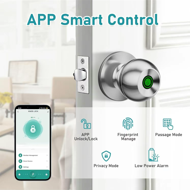 Bluetooth Tuya kontrola aplika – Fingerprint Access Control Door recenzja i cena