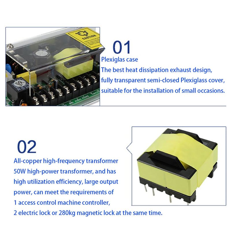 Zasilacz do zamka elektryczneg – Access Control Power Supply 12V 5A recenzja i cena
