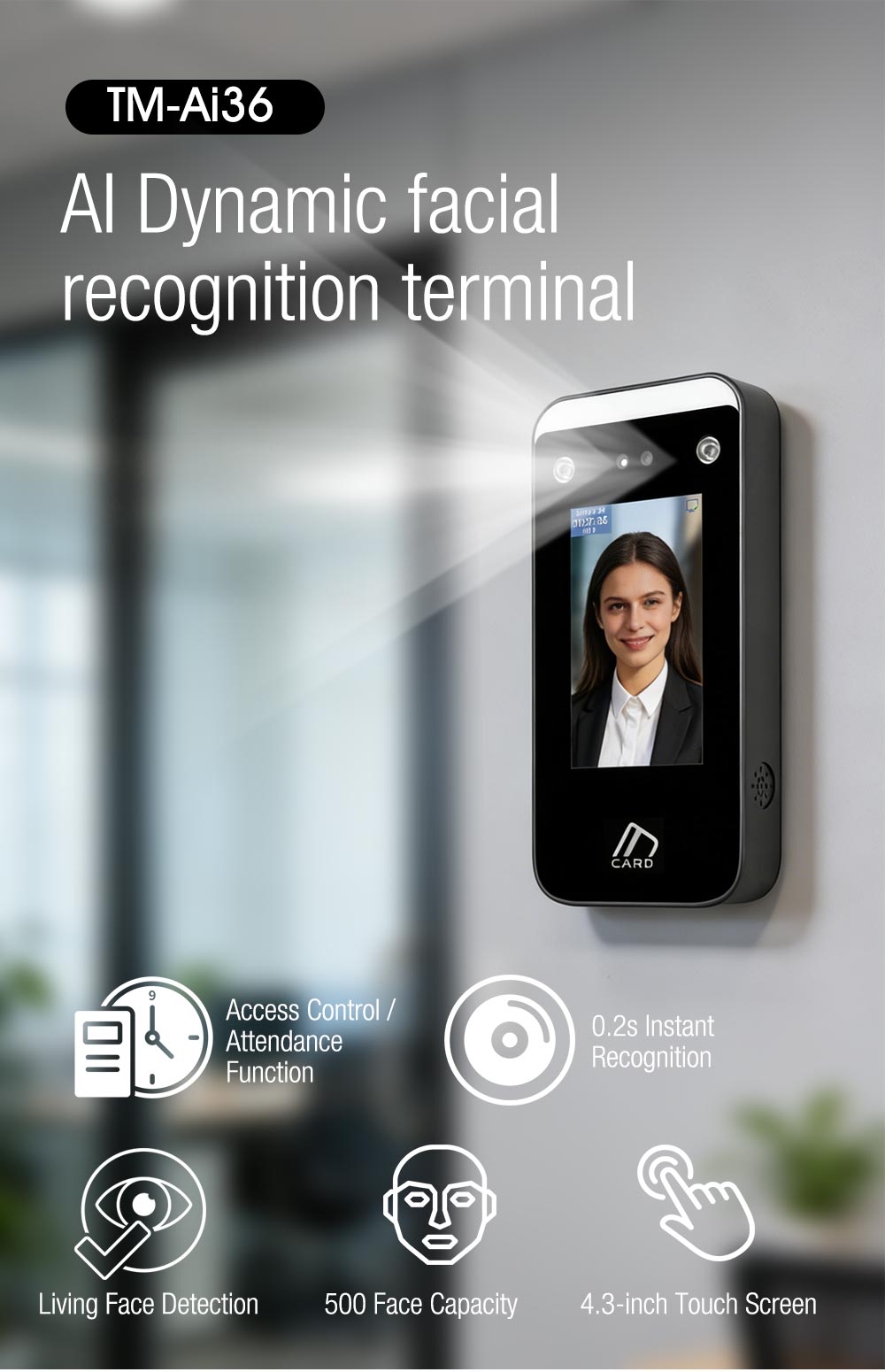 Terminal TM-Ai36 z 4,3-calowym – Face Recognition Access Control Terminal recenzja i cena