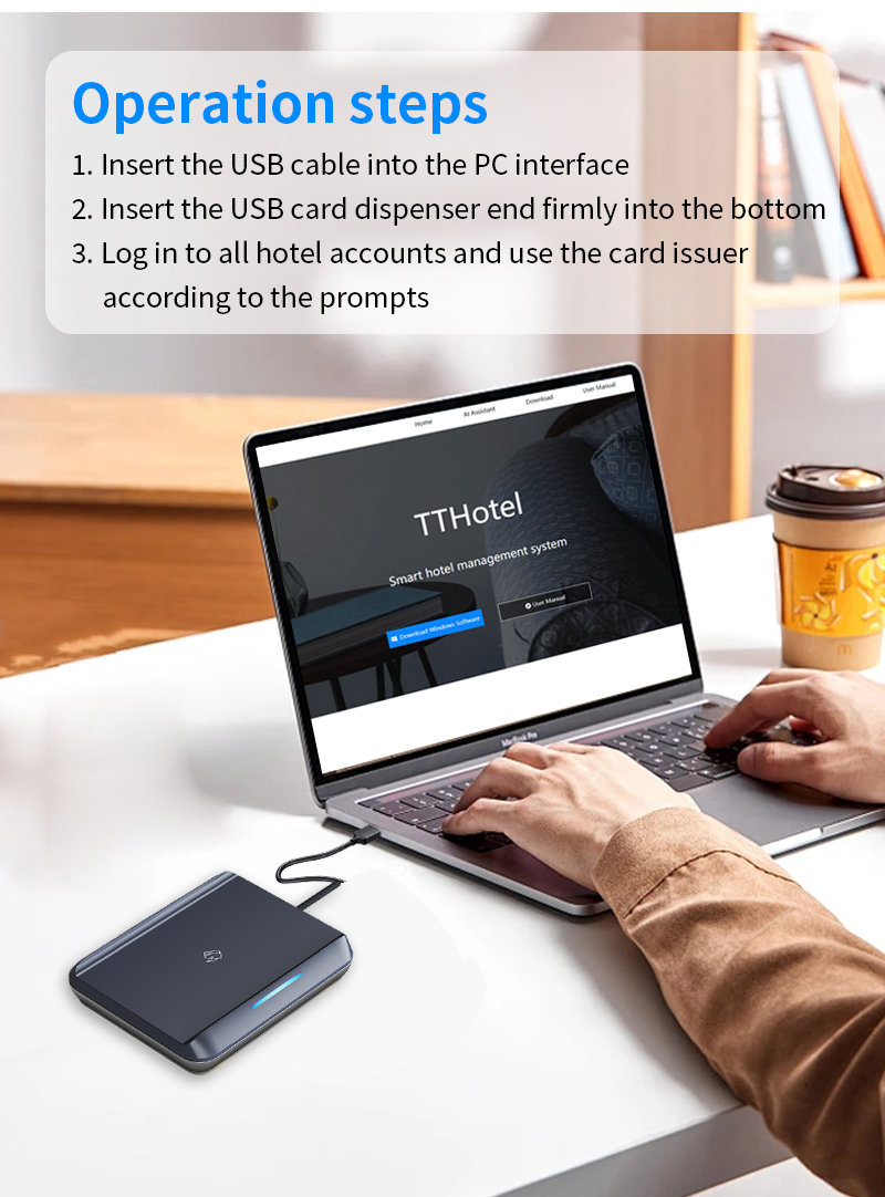 E5SN USB RFID M1 S50 Kodownik  – Hotel Lock Card System recenzja i cena
