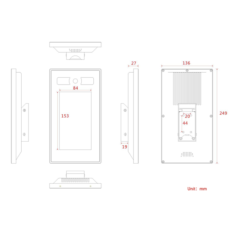 7-calowy terminal kontroli dos – Face Recognition Access Control Terminal recenzja i cena