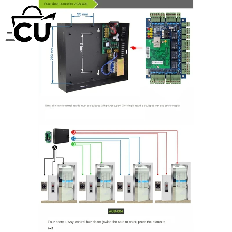 ACB-004 TCP/IP Panel Kontrolny – Access Control Board 4 Door recenzja i cena